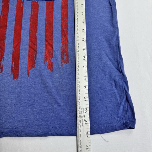 Home of the Brave USA Patriotic Graphic T-Shirt Men's Size Small Blue - Picture 4 of 8